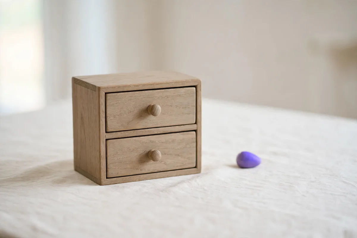A small closed drawer cabinet